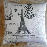 French Country Pillow, French Decor, Eiffel Tower,..