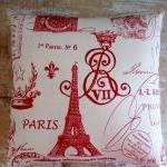 French Country Pillow, Paris Decor, Eiffel Tower,..