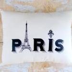 Paris Pillow, Eiffel Tower, French Country Home,..