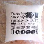 Pillow, You Are My Sunshine, Cottage Decor,..