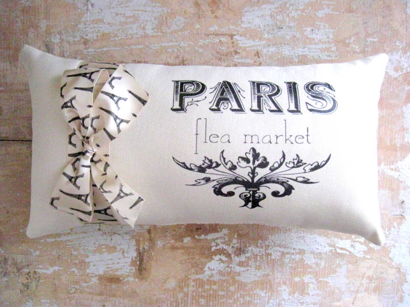 Paris Pillow, French Decor, Cottage, French Country Home